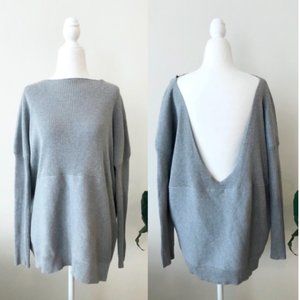 Finders Keepers gray oversized backless sweater XS